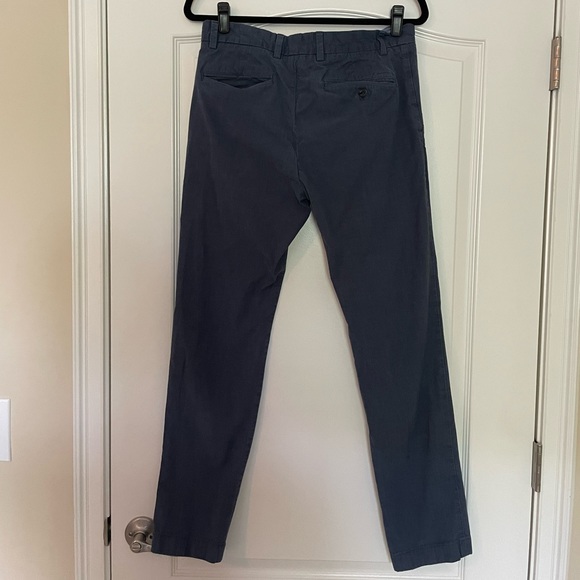 Brooks Brothers Red Fleece Slim Fit Chinos - Navy Blue - Picture 2 of 5